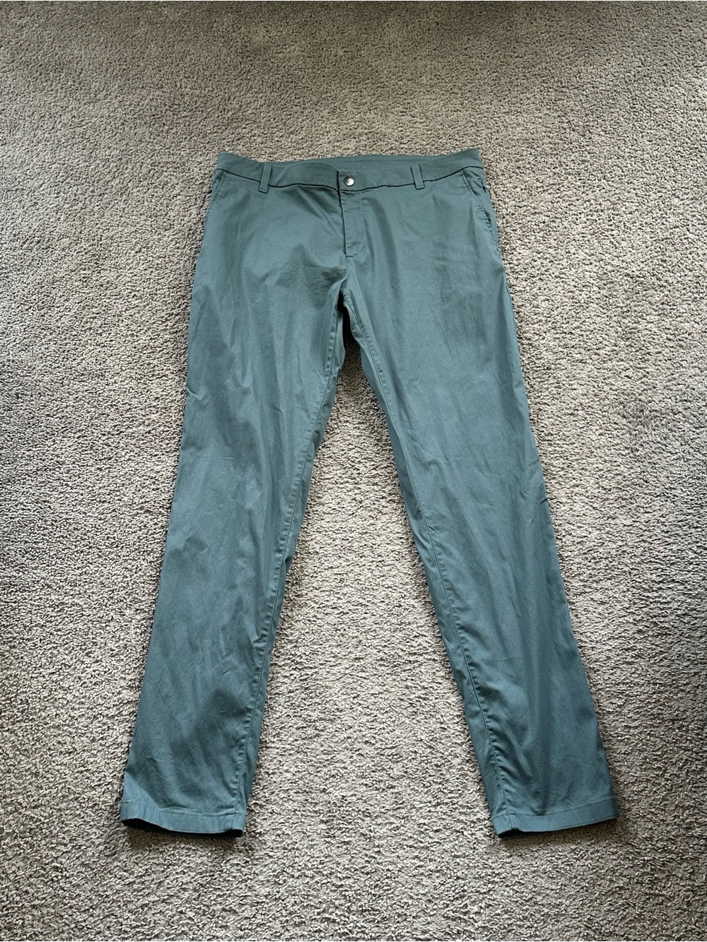 Birddogs 36x34 Men's Casual Straight-Fit Pants in Gray/ Teal